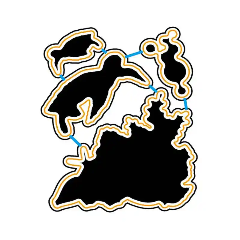 

Undersea World Landscap Transparent Silicone Seals for DIY Scrapbooking/Photo Album Decorative Card Making Clear Stamps Supplies