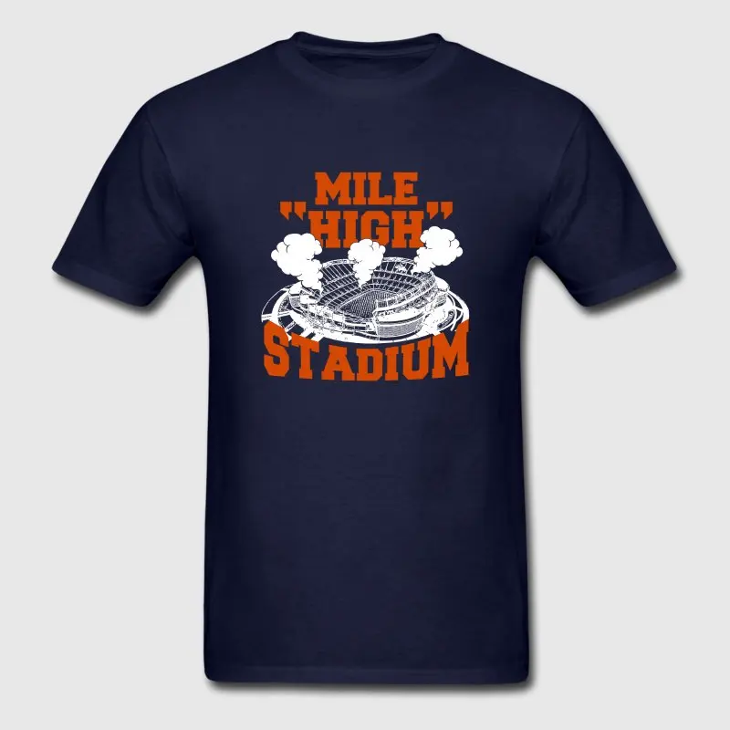 Модная футболка для Для мужчин подарок Mile High стадион солнечного света буквы Camiseta