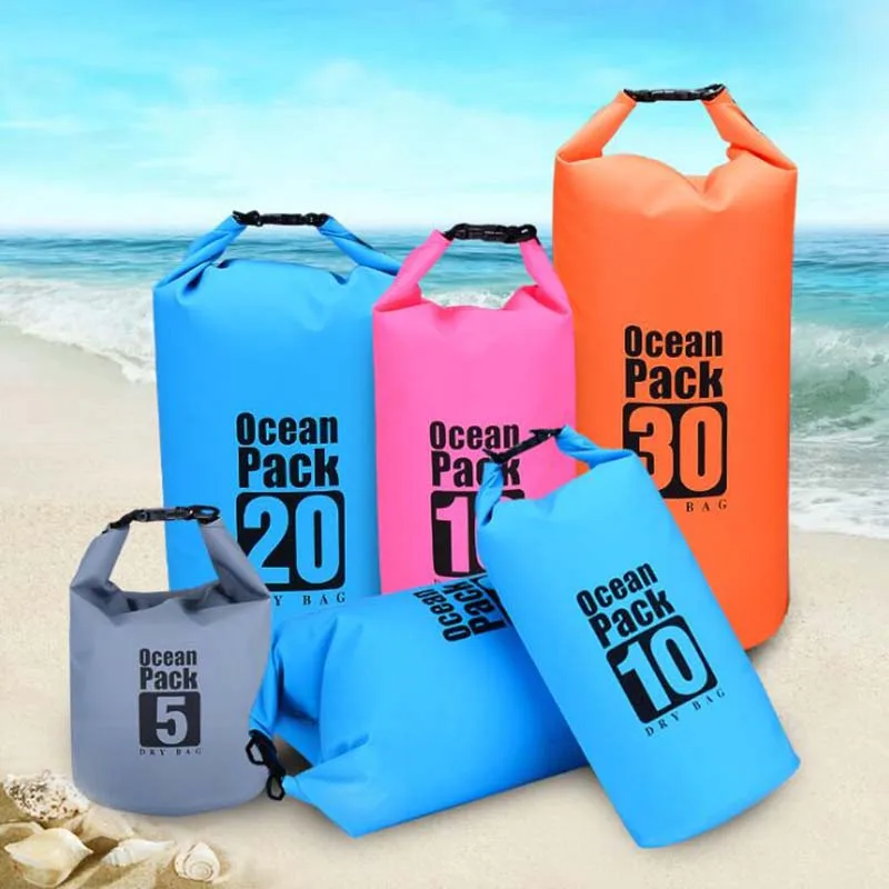 Водонепроницаемая сухая сумка из ПВХ 5L 10L 20L 30L складная для дайвинга на открытом