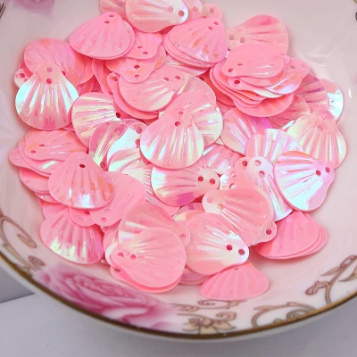 

100 шт./лот 13 мм Красочные Блестки в форме ракушки пайетки для сценического танца одежда аксессуары пайетки, швейное ремесло «сделай сам» Аксессуары для лент