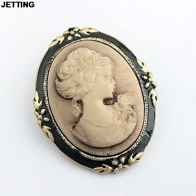 

1Pcs Queen Head Vintage Cameo Elegant Brooch Women's Fashion Style Portrait Brooch For Wedding Antique Jewelry