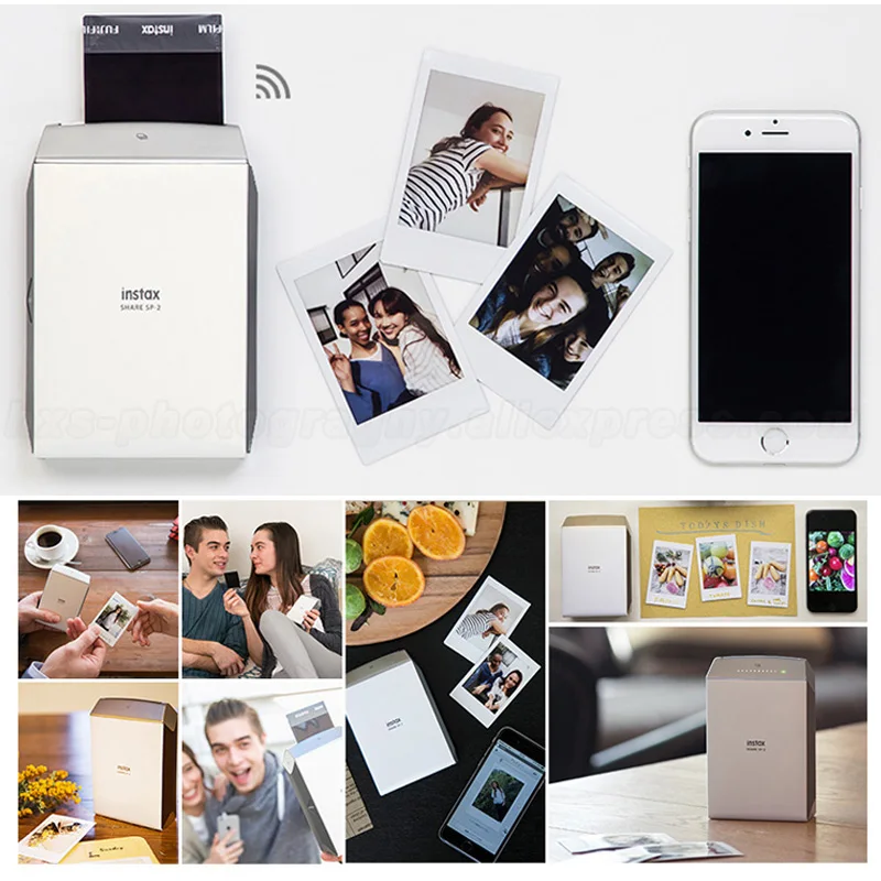 Смартфон Fujifilm Instax Share принтер с двумя цветами серебристый и Золотой подходящий