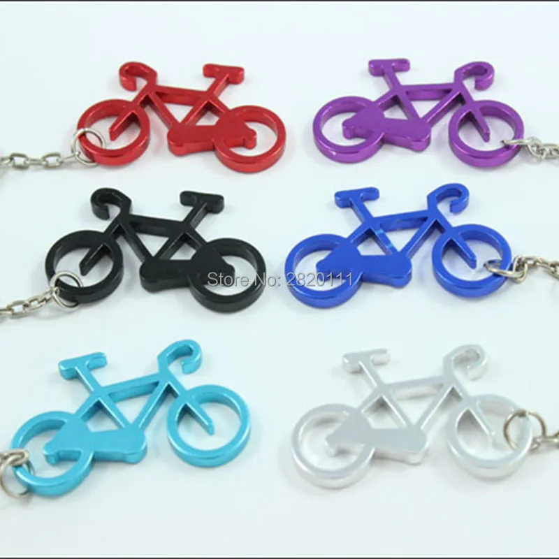 Wholesale 12Pcs велосипед открывалка для бутылок брелок из алюминиевого сплава пива