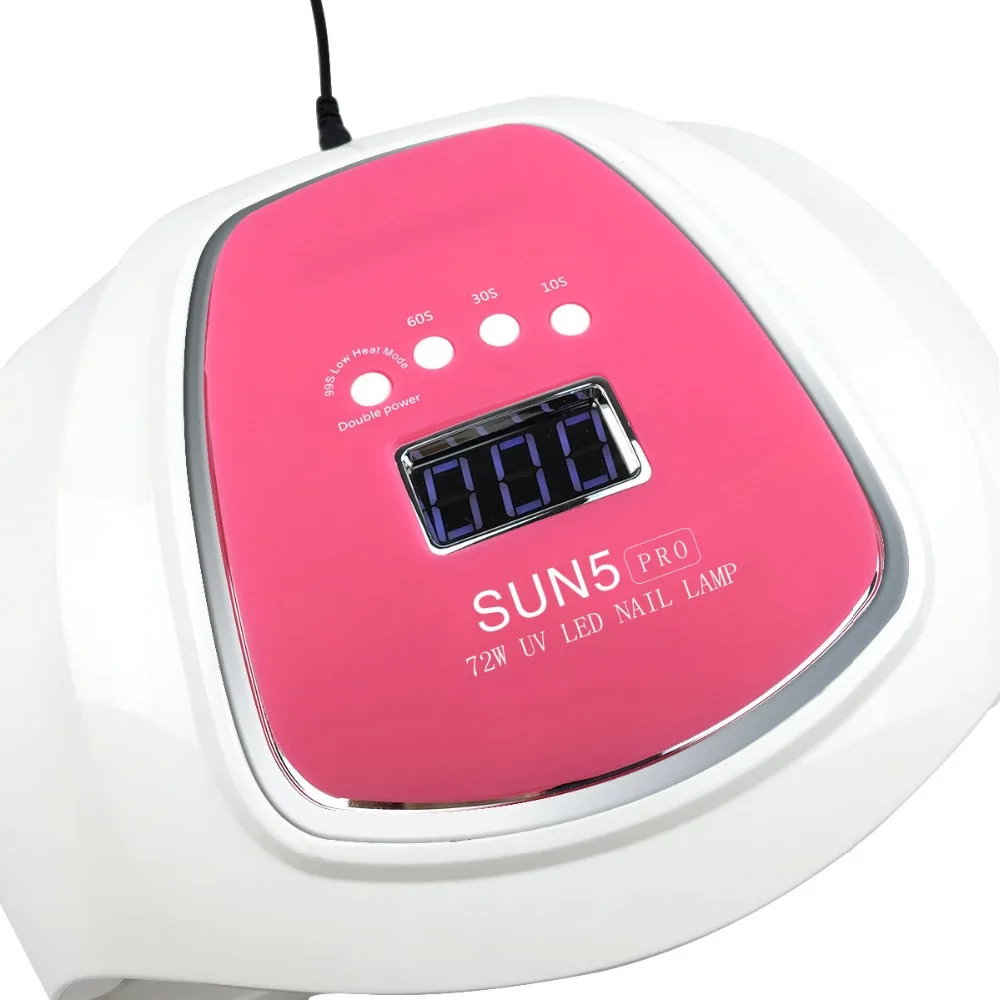 72W SUN5 Pro UV LED Nail Lamp Ice For All Gels Polish SUN Light Infrared Sensing 10/30/60s Timer Smart Manicure | Красота и здоровье