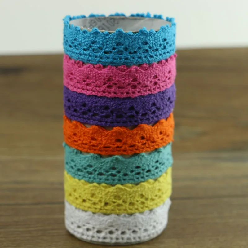 5 colors randomly shipped 25 yards cotton knitted lace DIY handmade wedding / craft gift packaging decoration | Дом и сад