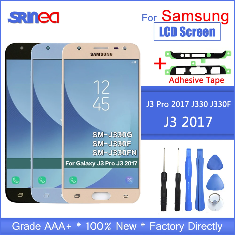 Для Samsung Galaxy J3 2017 J330 ЖК экран J330f SM J330FN дисплей + сенсорный дигитайзер сборка с