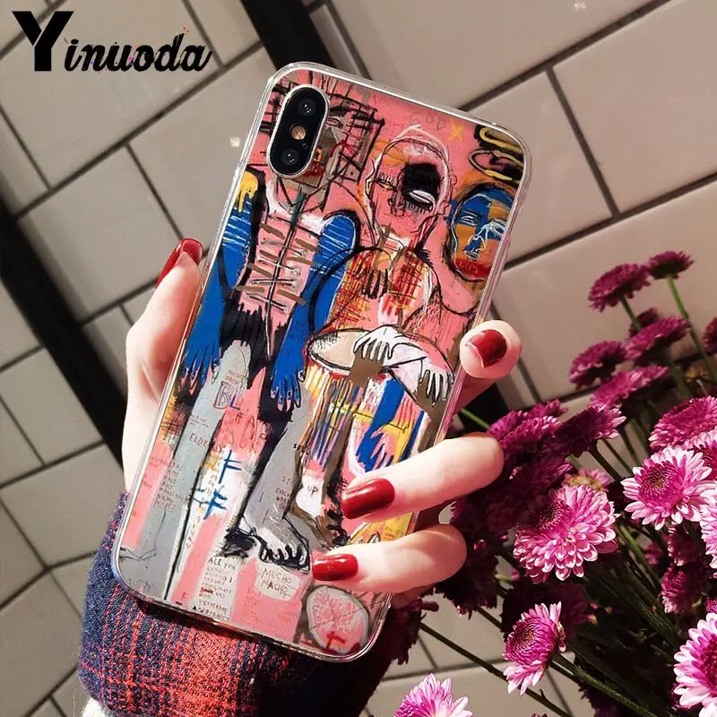 A9 Yinuoda Jean Michel Basquiat Art Graffiti Smart Cover прозрачный мягкий чехол для телефона для iPhone 8 7 6 6S Plus X XS MAX 5 5S SE XR - Цвет: A9