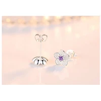 brass cubic zirconia stud earrings sparkling setting fancy wedding jewelry nickel and lead free earring