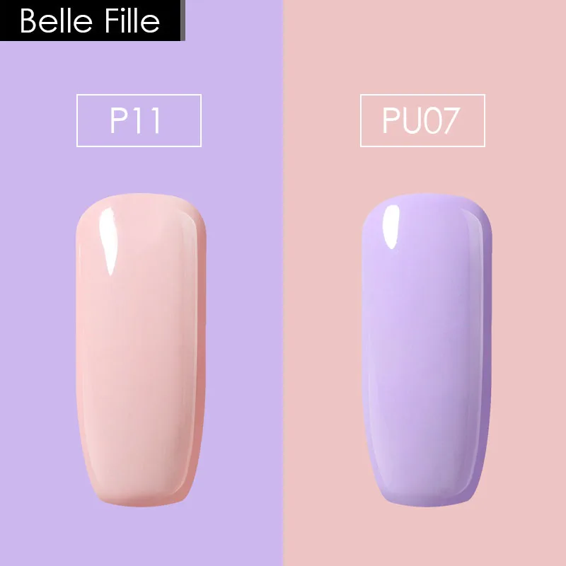 Belle Fille 10 мл 2 шт./лот УФ гель для ногтей Гель лак полировки ню Лаки Vernis Esmalte