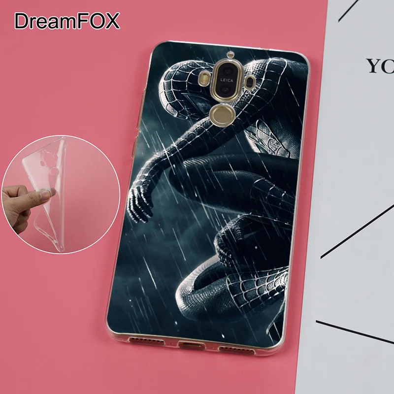 Dreamfox K207 Человек-паук 3 синий груди Мягкие TPU силиконовый чехол для Huawei Коврики G 7 8 9