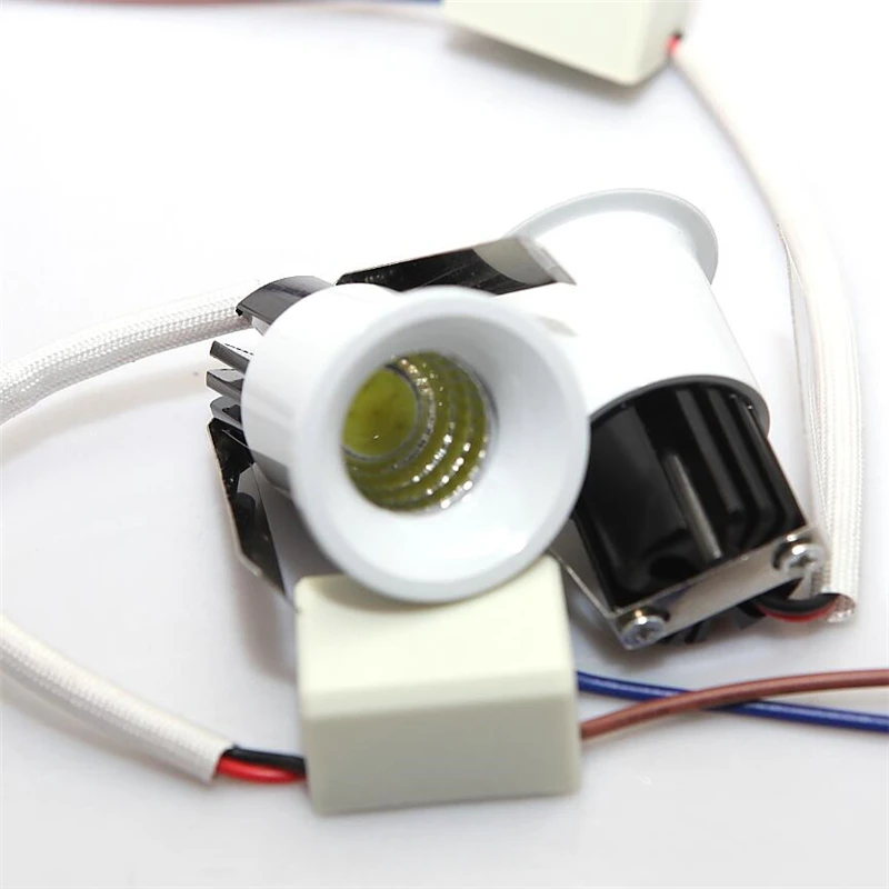 

Free shipping Mini LED spot downlight 5W COB Cabinet Lamp white,warm white AC85V-265V include LED driver mini light