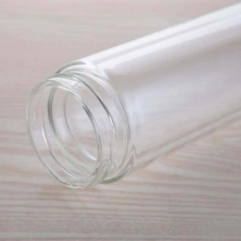 350ml 450ml glass Water bottles for dink tea with infuser bamboo lid Double Wall Bottle water brief Portable outdoor | Дом и сад