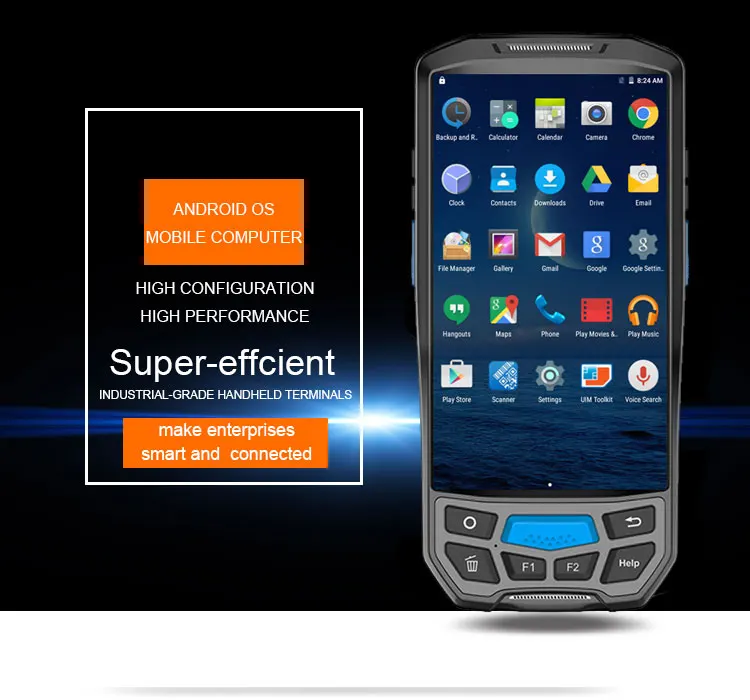 PL-50L CARIBE сканер 2D промышленности КПК UHF NFC RFID считыватель Android 7,0 Ручной терминал