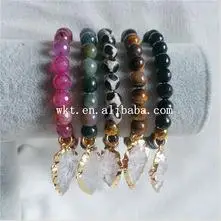 

WT-B229 Очаровательный Модный браслет оптом натуральный камень с кристаллом кварца Высококачественный золотой браслет для женщин ювелирные и...