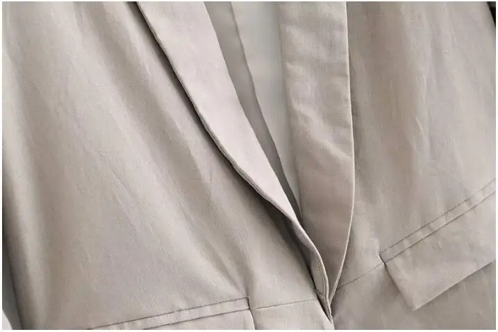 Шикарный сплошной цвет Ruched манжеты средней длины блейзер с подкладкой 2018 Женская