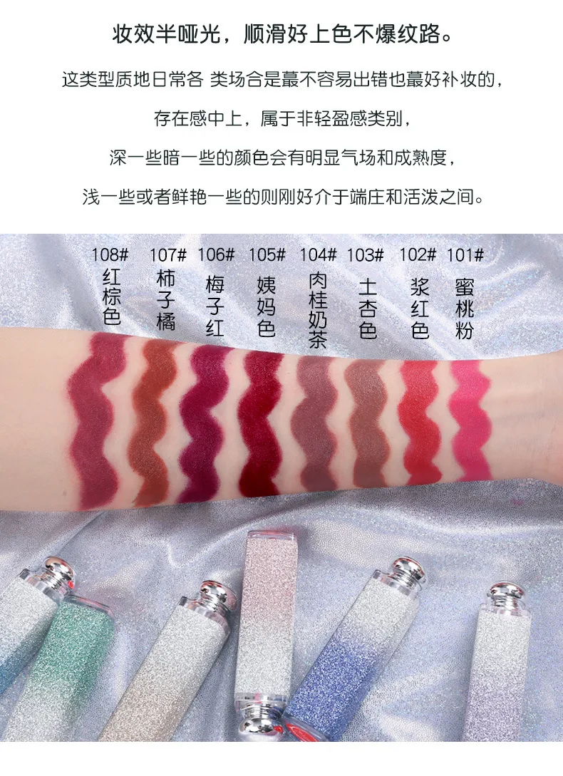 SUIKONE5 цветов бархатная матовая роскошная Корона губная помада jeffree звезда Румяна Губная помада макияж увлажняющий Kissproof сексуальные губы