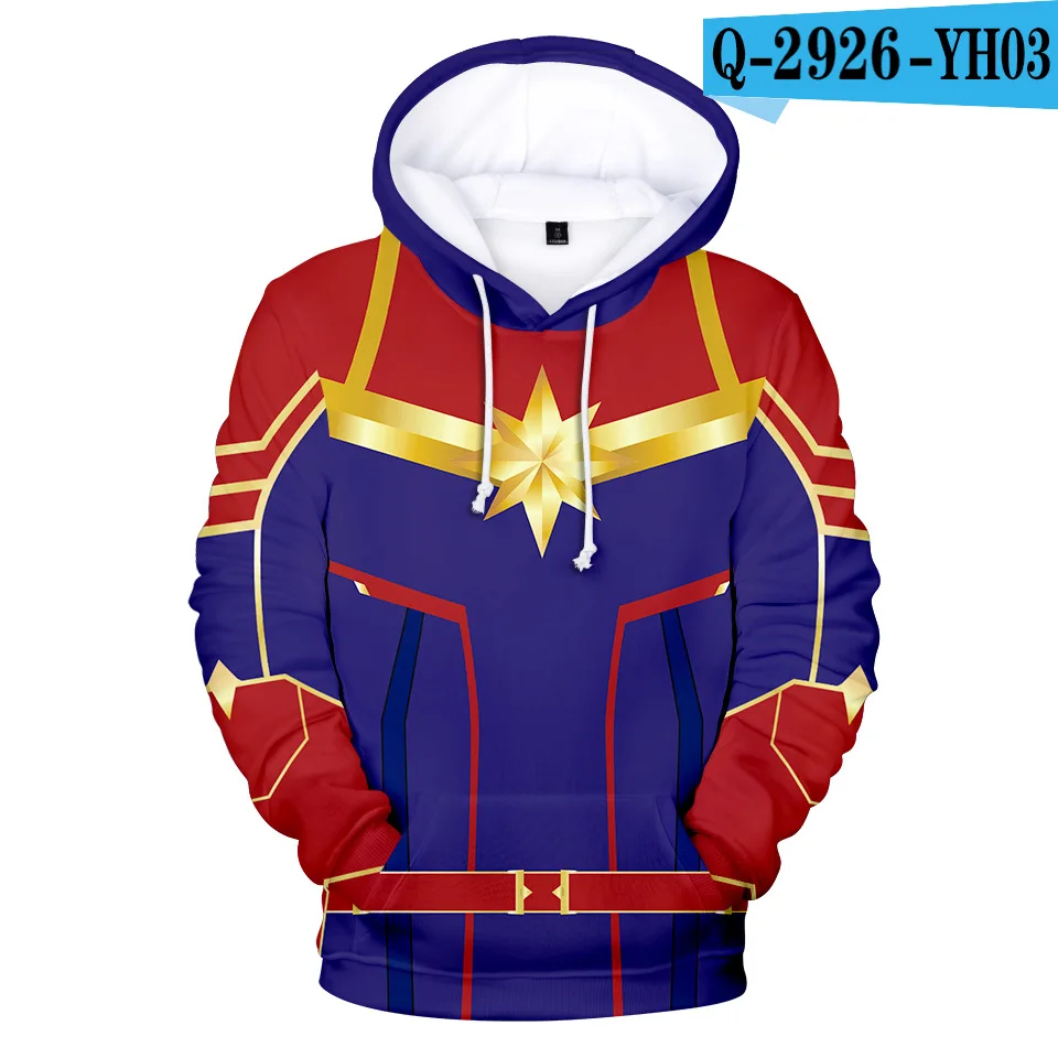Carol Danvers 3D костюм капитана Марвел из фильма мужская куртка для мужчин/wo для мужчин Косплей уличная Толстовка для мужчин/женщин толстовка с капюшоном - Цвет: 3