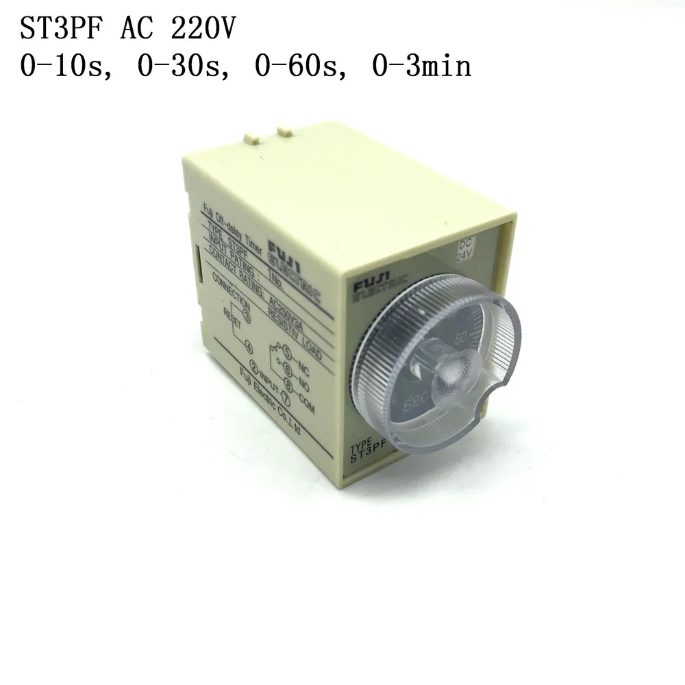 1 компл./лот ST3PF AC220V 10S/30S/60S/180S отключение питания задержка работы реле времени