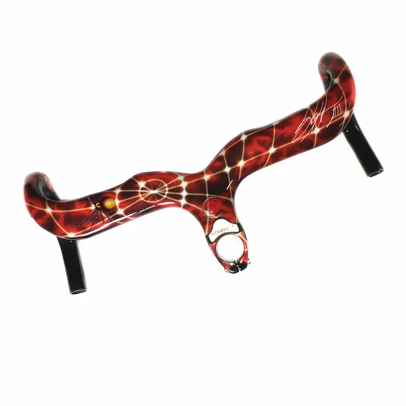 Продажа Руль PARARAZA, полностью углеродное волокно, интегрированный изогнутый руль для шоссейного велосипеда, запчасти для руля велосипеда, 2019