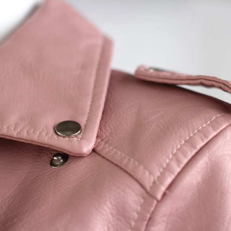 QIUXUAN Women PU Leather Jacket Short Streetwear Coat Fashion Spring Autumn Overcoat Locomotive Jackets Female Tops | Женская одежда