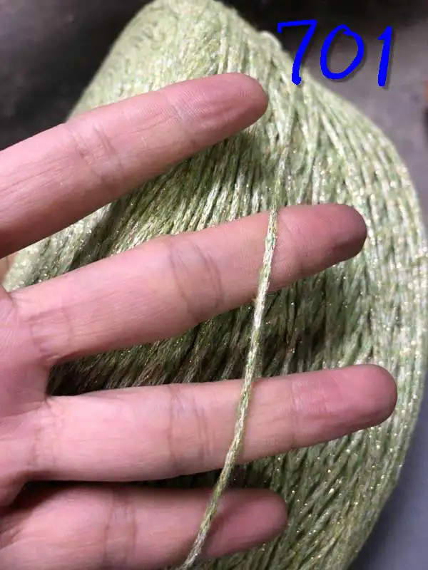 500 г/лот пряжа для вязания и вязания крючком matethread DIY Пряжа вязаный цветной яркий шелк металлизированные нитки для ручного вязания ZL50 - Цвет: 701