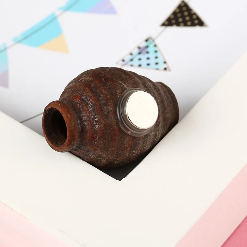 1 шт. мини керамическая ваза магнит на холодильник DIY фарфоровая ваза магнит на холодильник стикер сообщений Зеленый завод на кухне подарок