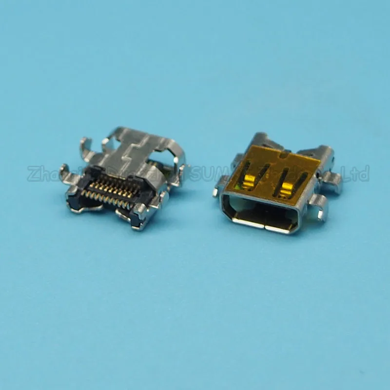 Разъем типа D MICRO HDMI 19PIN гнездовой разъем SMT 4 FIX 35 шт./лот|connector samsung|connector ringconnector coaxial