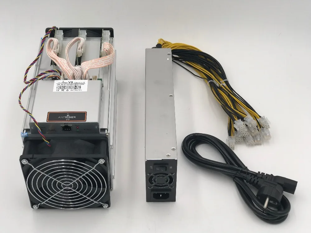 Майнер KUANGCHENG AntMeinr V9 4-й с блоком питания Asic 16nm Btc машина для майнинга биткоинов