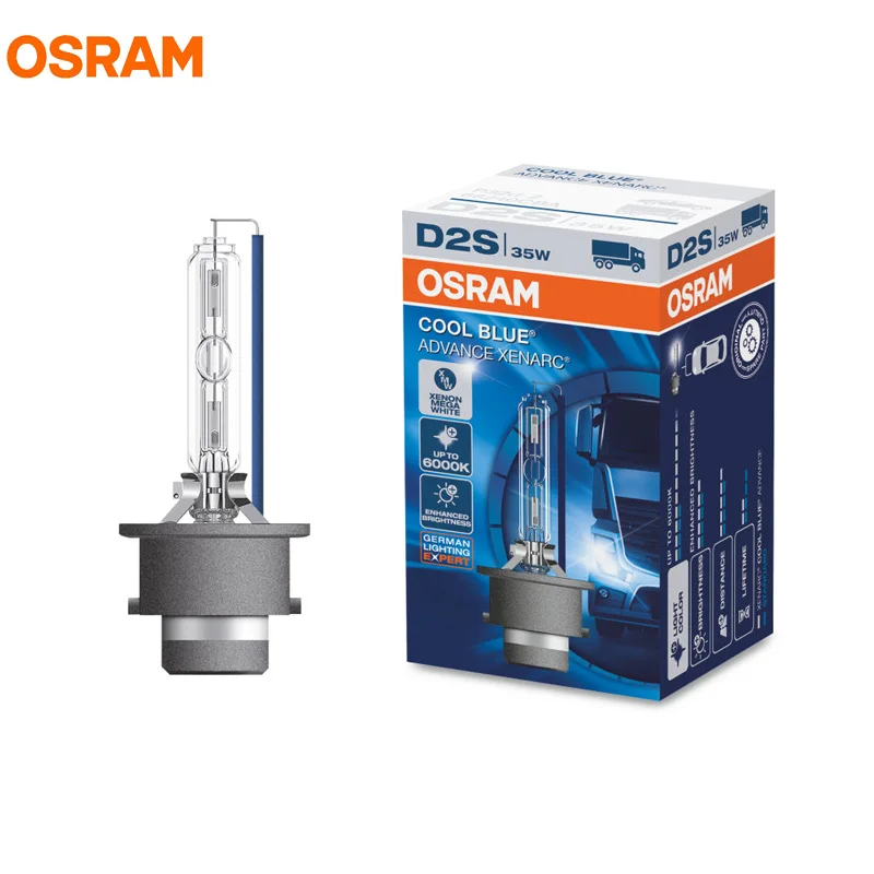 OSRAM D2S 35 Вт 66240CBA 6000K холодный синий ксеноновый передний чистый белый светильник