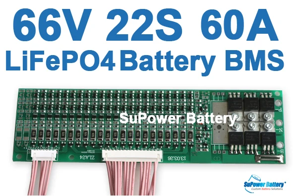 SuPower 22 S 3.2Vx22 66 V 70 80 79 60A LiFePo4 LFP LiFe battery BMS система управления баланс чип pcb Защитная