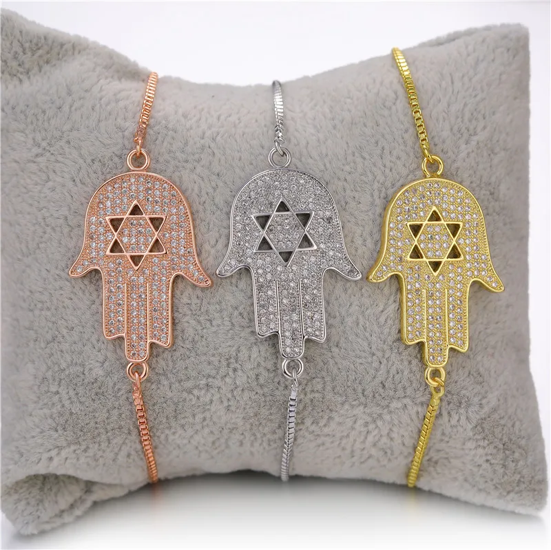 JUWANG Vintage Pulseras Hamsa Of Fatima Charm Bracelet Turkish Evil Eye Adjustable Couple Bangle Women Girl Fashion Jewelry | Украшения и