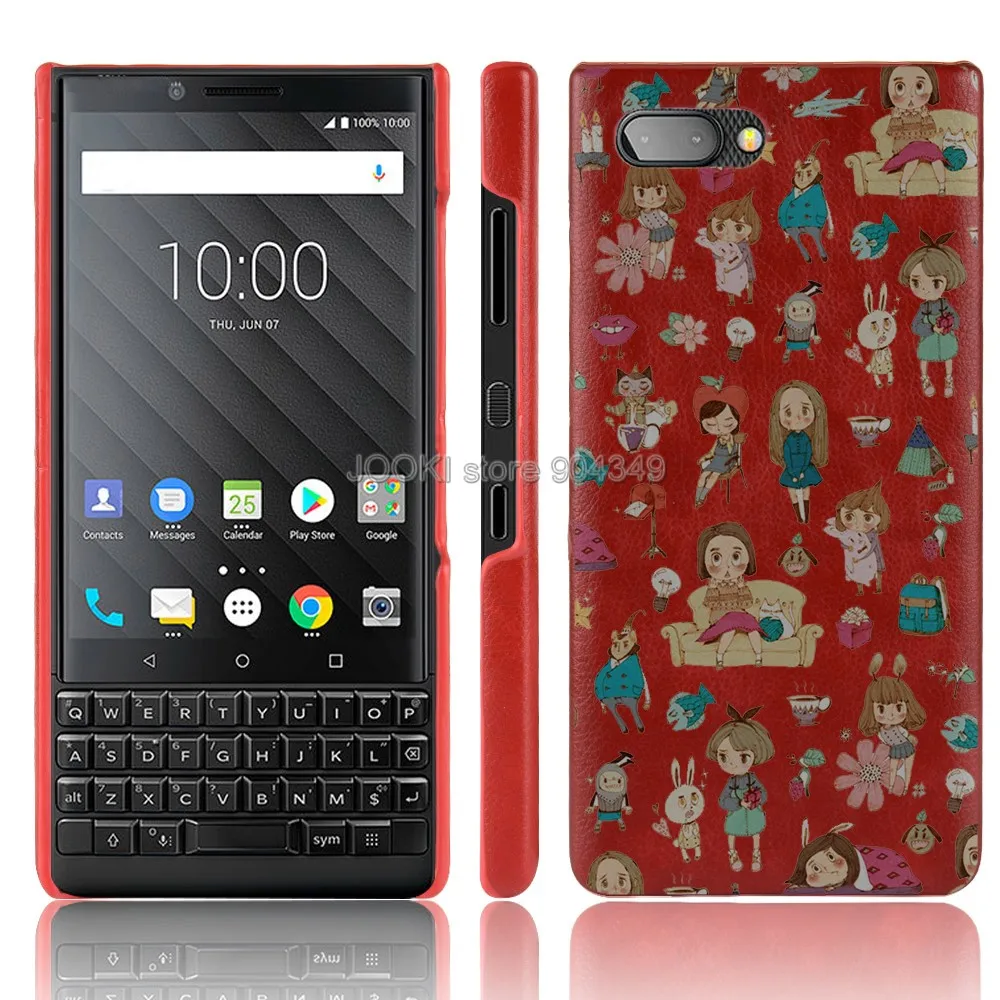Чехол для BLACKBERRY KEY2 из 4 5 кожи чехол искусственной задняя крышка KEY 2 KEYTWO TWO BBF100 с