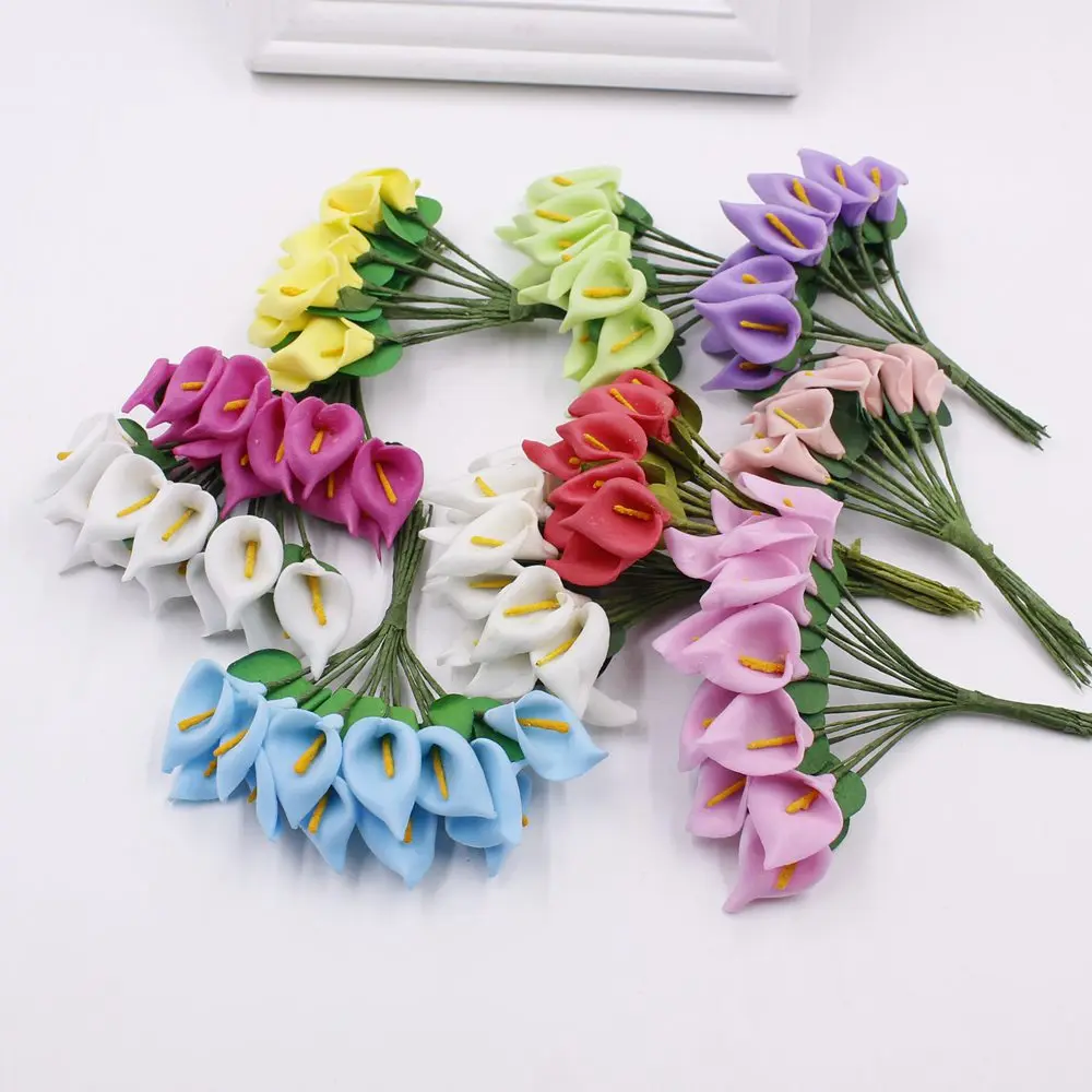 Искусственный цветок Calla из пенопласта чистый белый для свадьбы украшение дома