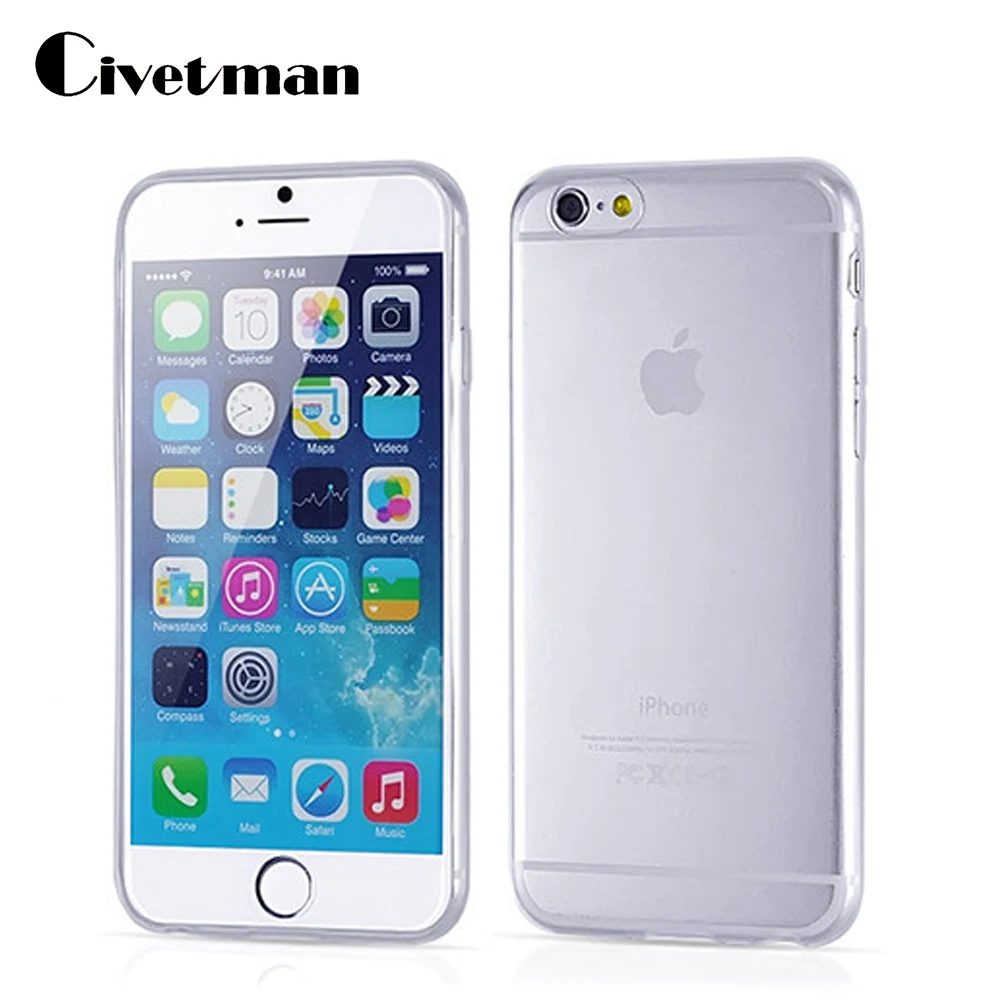 Чехол для Apple iphone 6 S I6 мягкий ультратонкий прозрачный силиконовый чехол из ТПУ plus p