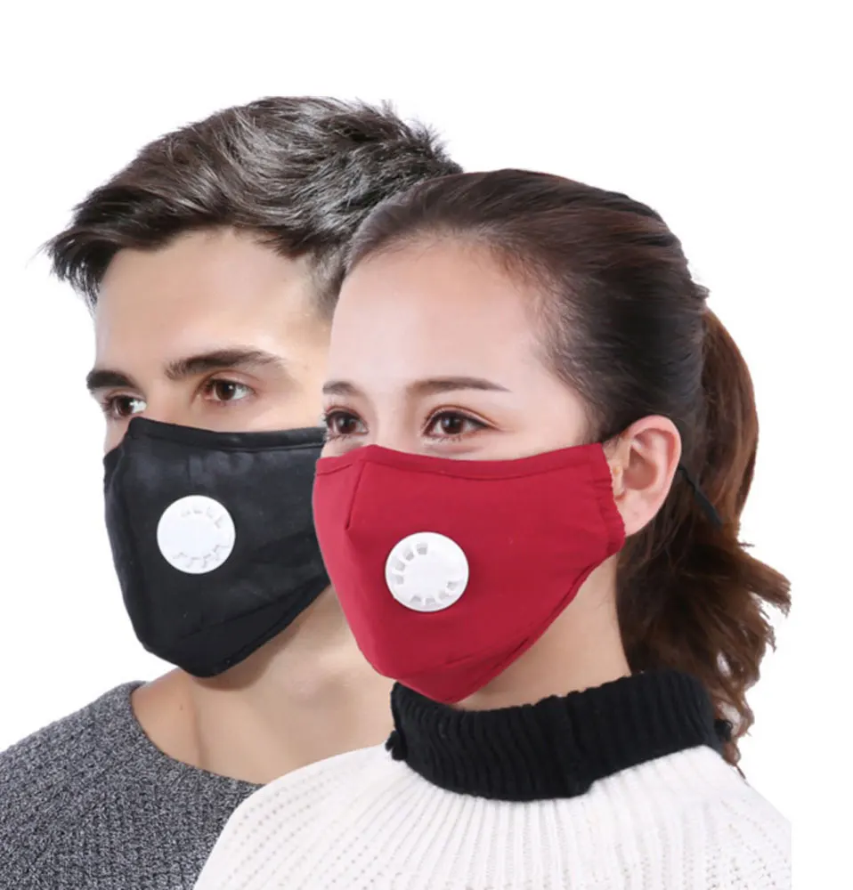 10 шт. маска против пыли PM2.5 моющиеся маски хлопок унисекс красный/черный цвет теплый и пыленепроницаемый дыхательная маска A73