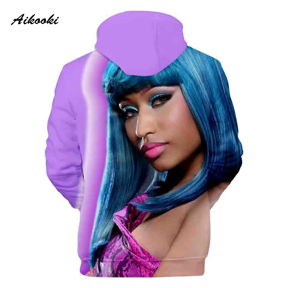 Новая мода Nicki Mina 3D мужские/женские толстовки Толстовка Minaj повседневные