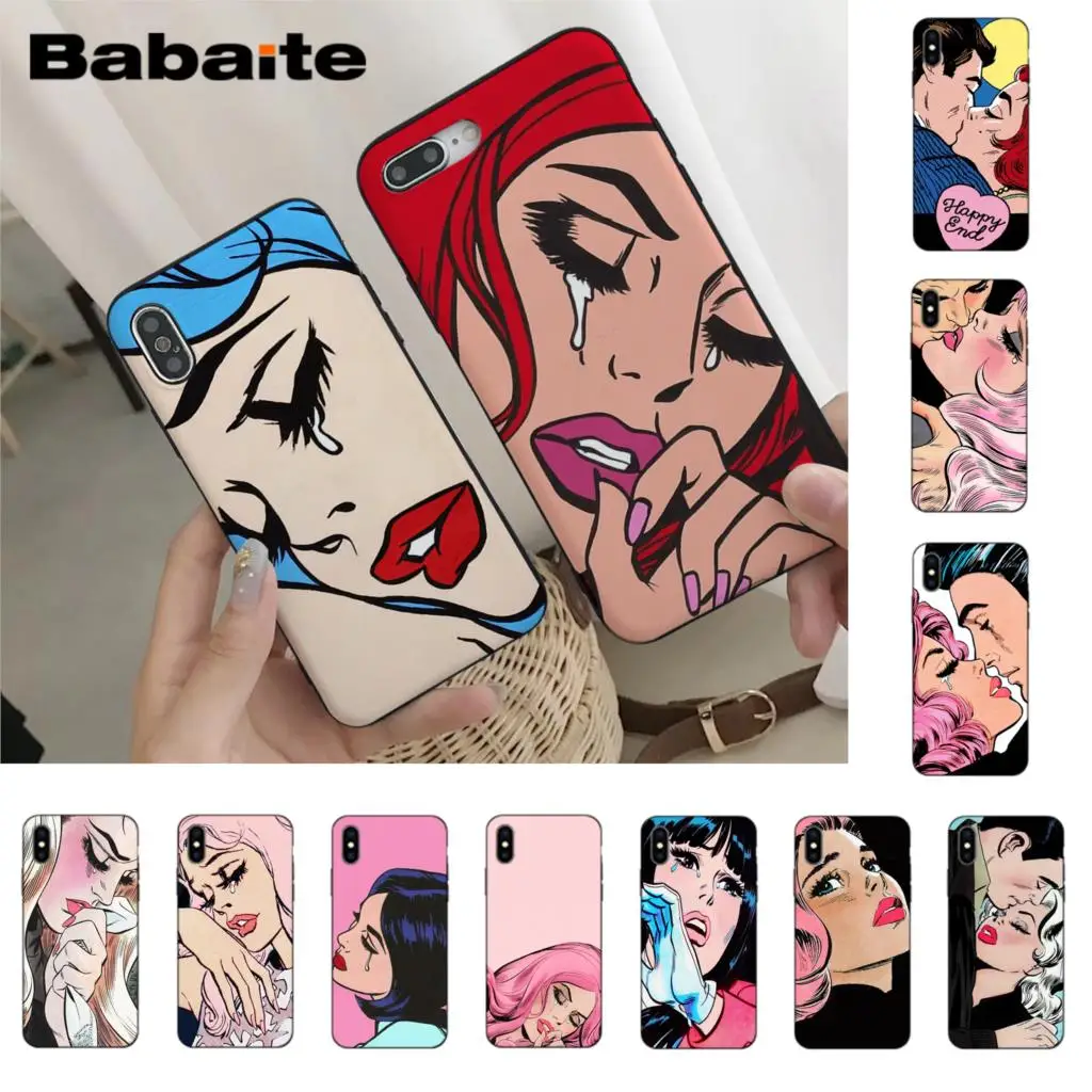 Чехол Babaite в стиле ретро комиксов для iPhone 6S 6plus 7 7plus 8 8Plus X Xs Xr XsMax 5 5S 5C SE11 11pro