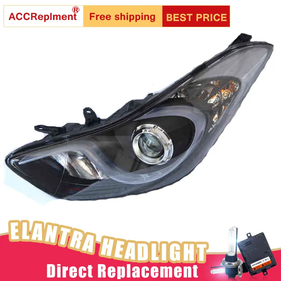 2 шт. светодиодный ные фары для Hyundai Elantra 2009-2012 Автомобильные ангельские глазки