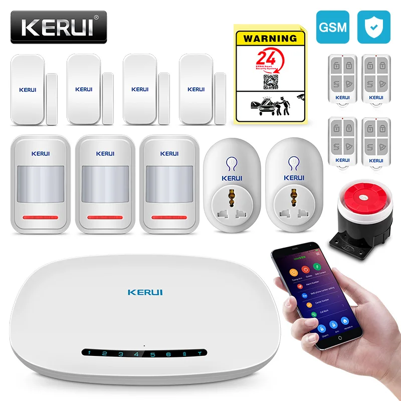 Appliance Control KERUI GSM сигнализация Система безопасности автоматический набор приложение беспроводная домашняя охранная сигнализация пожарная защита датчик движения Охранная сигнализация DIY комплект - Цвет: Appliance Control