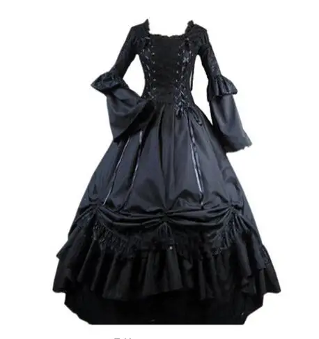 (LD021) Новое поступление готическое платье в готическом стиле костюмы ренессанс на