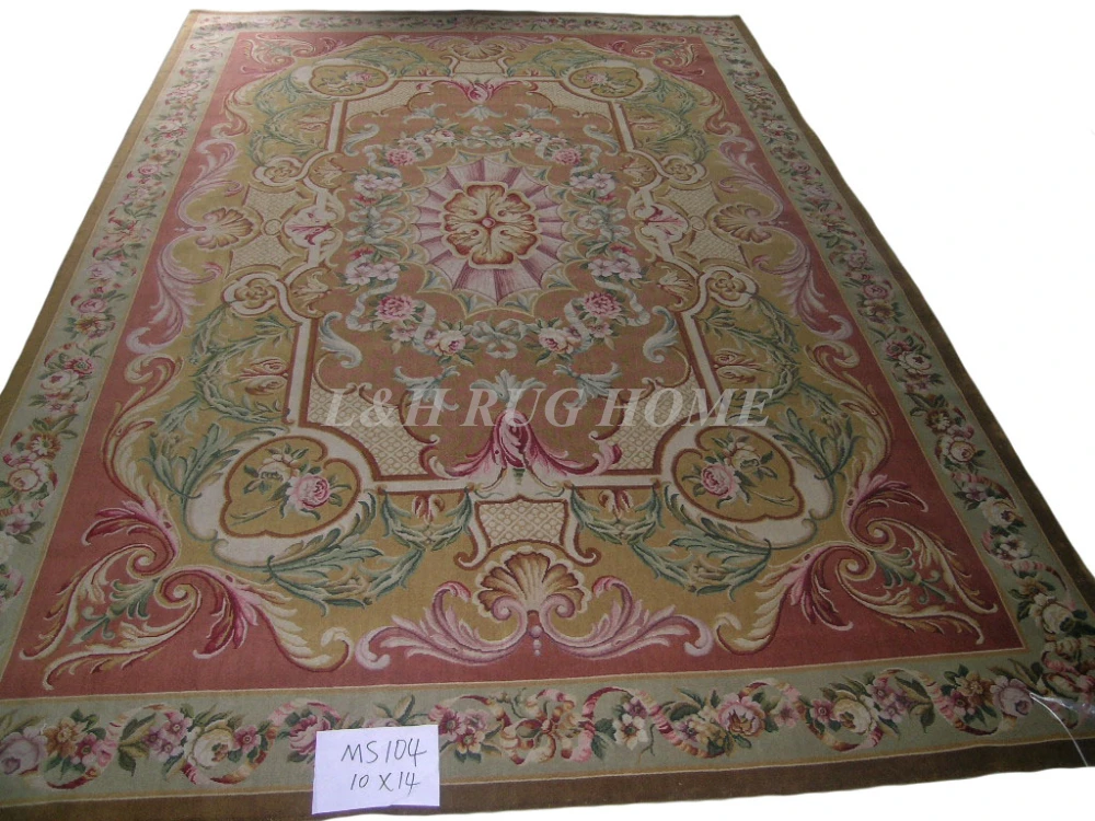 Бесплатная доставка 10'x14' Aubusson Дизайн Savonnerie ковер ручной работы шерсть