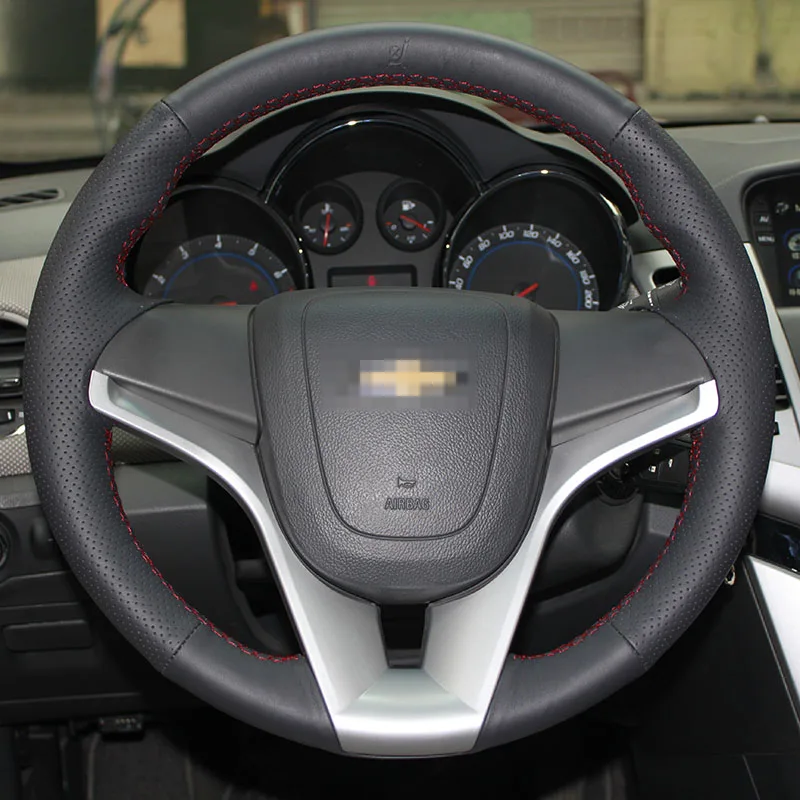 Новый нескользящий черный кожаный чехол на руль для Chevrolet Cruze | Автомобили и