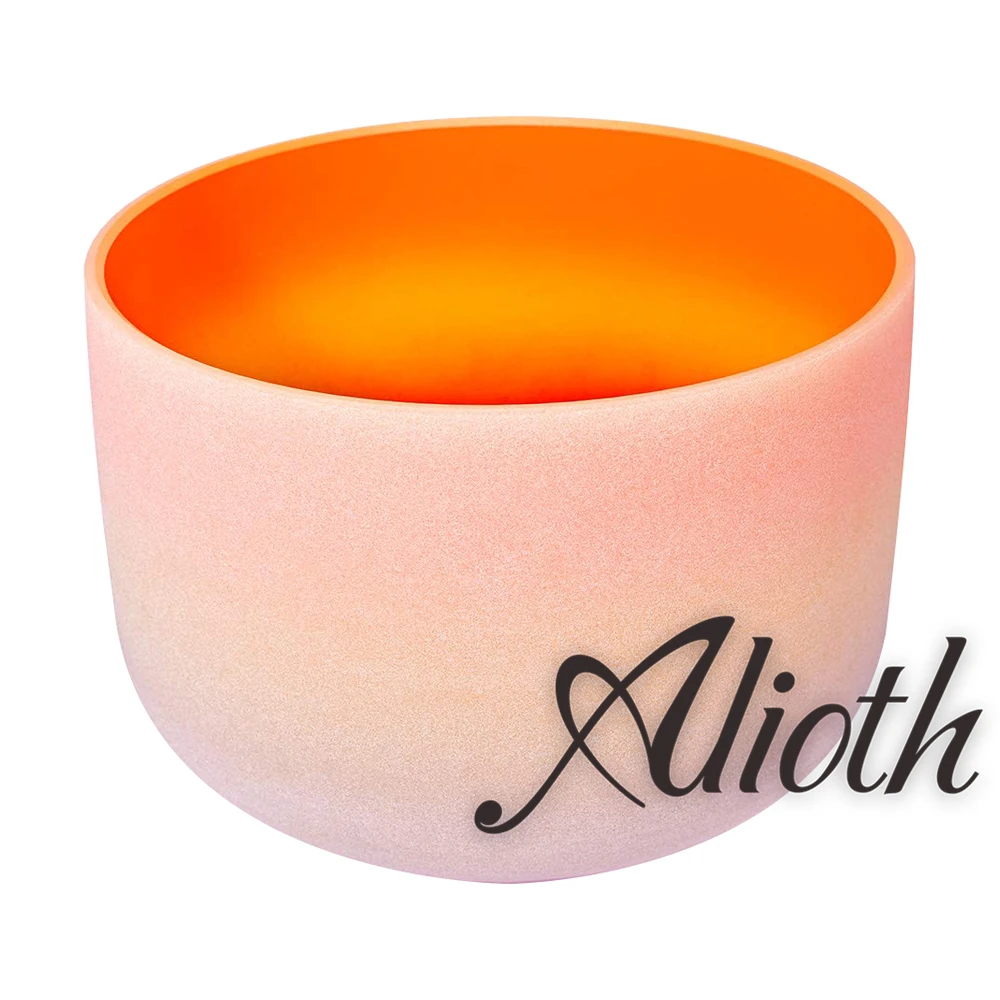 13 дюймов Радужный цветной D Note кристалл поющая чаша для сакральной чакры