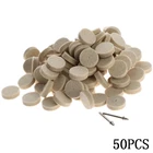 Полировальный круг из шерстяного войлока, 25 мм, 50 шт., хвостовики шлифовальная полировальная подкладка + 2 шт. 3,2 мм для вращающегося инструмента Dremel