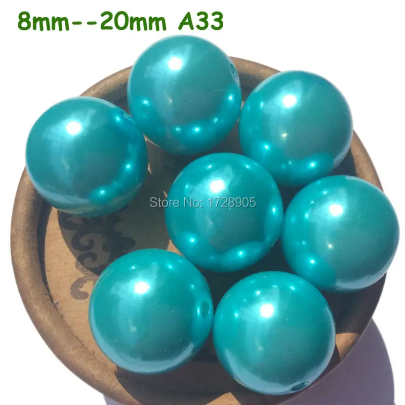 Бусины из перламутра ABS жемчужные бусины 6 мм до 30 небесно-голубые акриловые