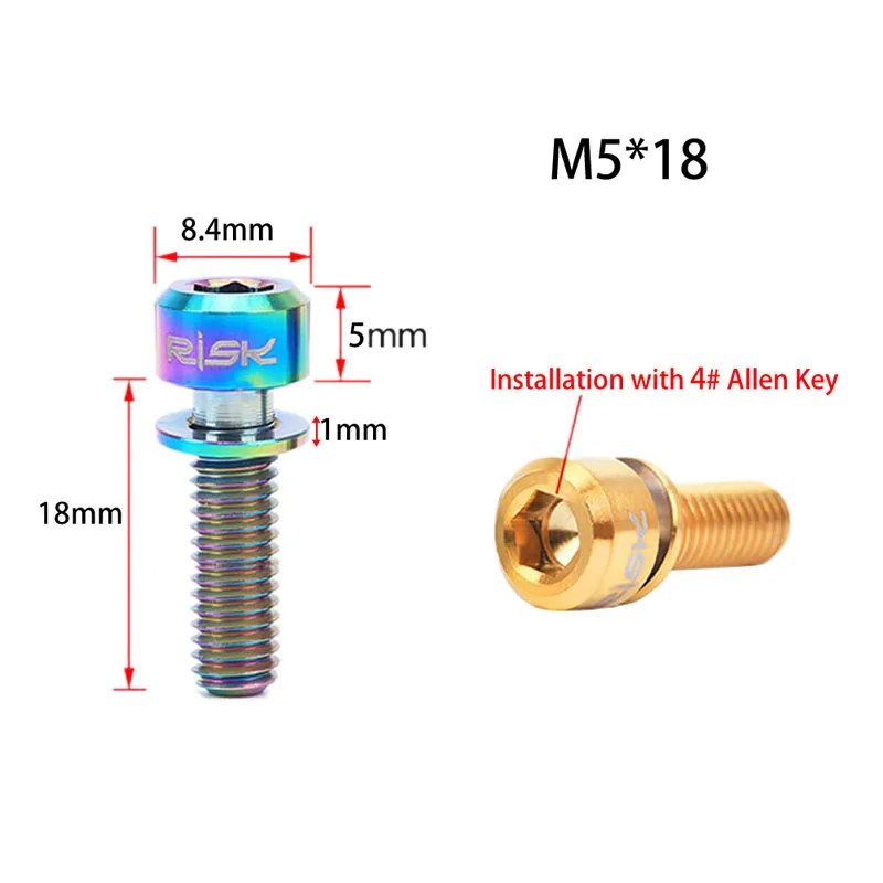 M5x18мм части велосипеда MTB болт горный велосипед Сверхлегкий вынос руля винт с
