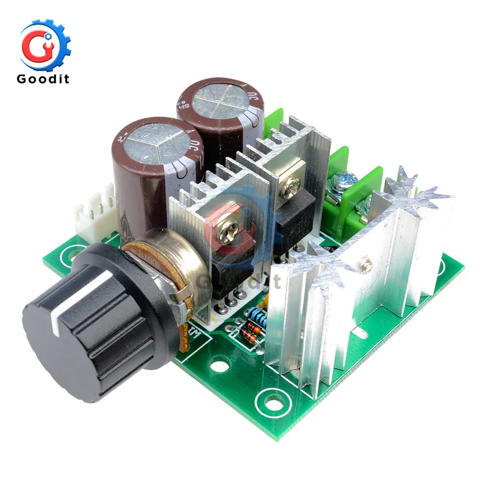 Контроллер скорости двигателя 10A DC12V-40V, ШИМ-контроллер, 400 Вт, 13 кГц, регулируемый модуль привода, 24 В, 36 В, С линией