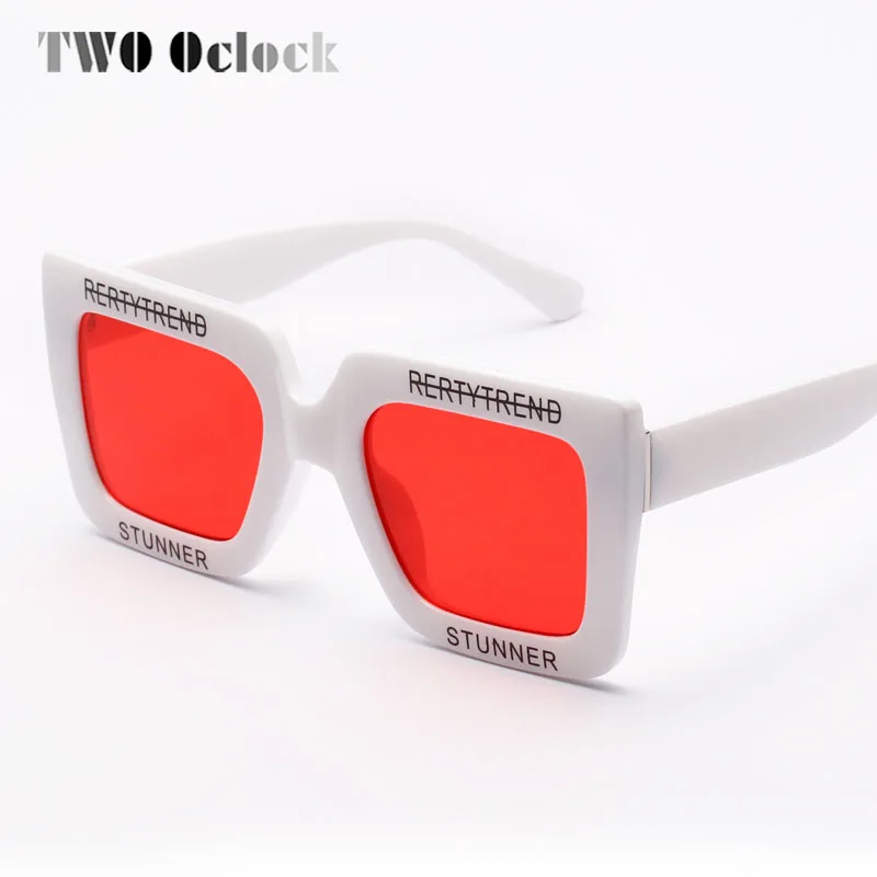 Солнцезащитные очки TWO Oclock винтажные модные крутые квадратные градиентные