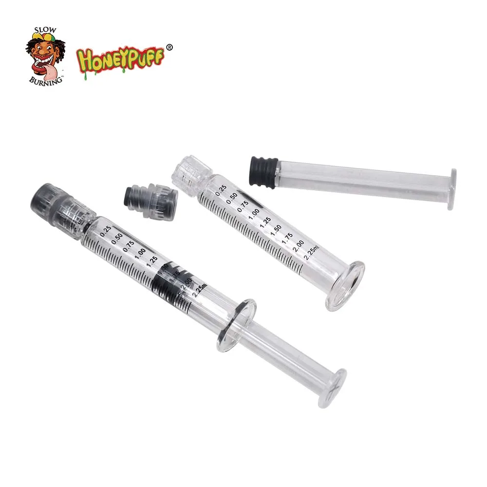 HONEYPUFF 1 мл 2,25 мл 3,5 мл типы стеклянных шприцов для КБР Vape картридж одноразовый инжектор КБР масляный шприц инжектор Cartri