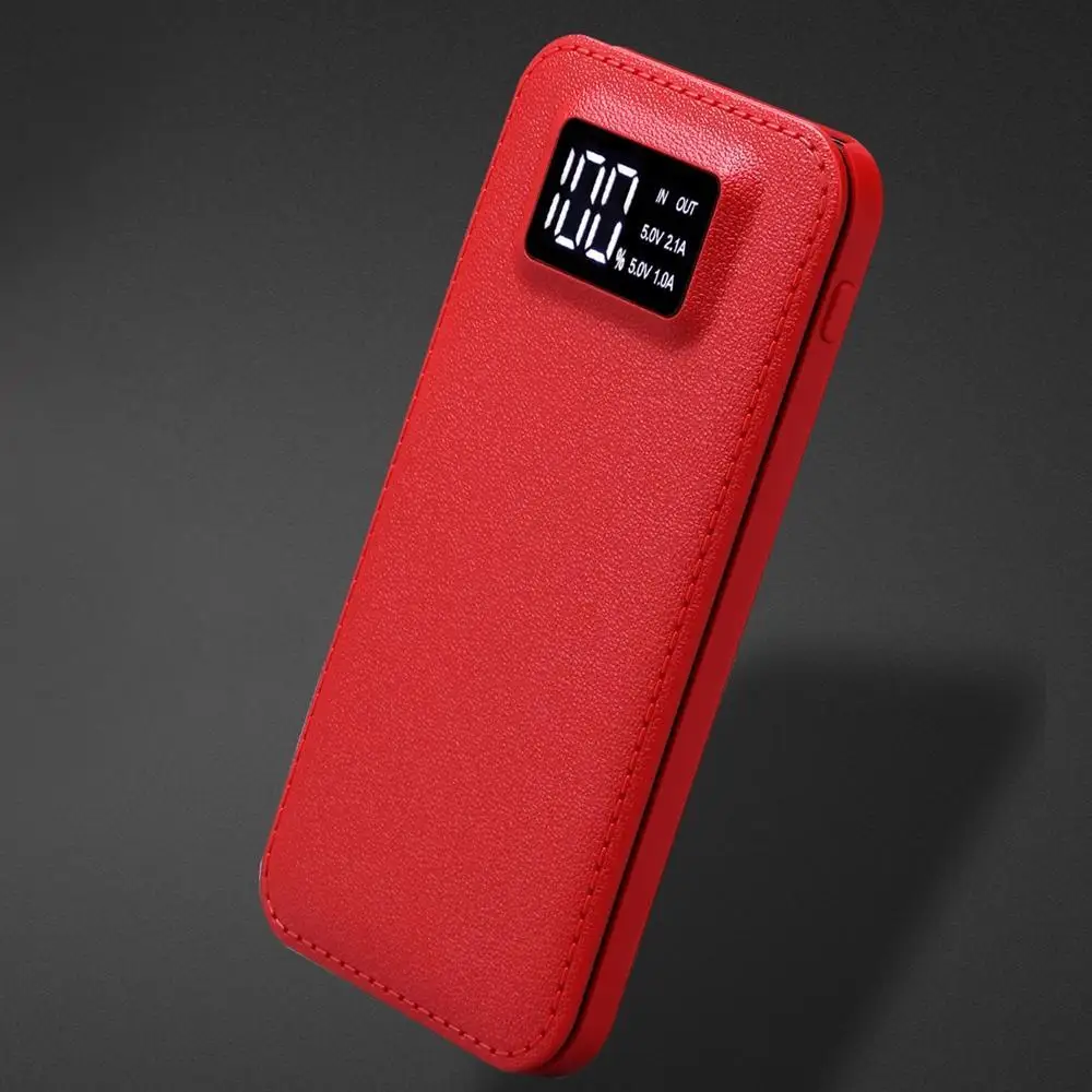 Тонкий 20000 mAh внешний аккумулятор портативный ультра-тонкий полимерный банк